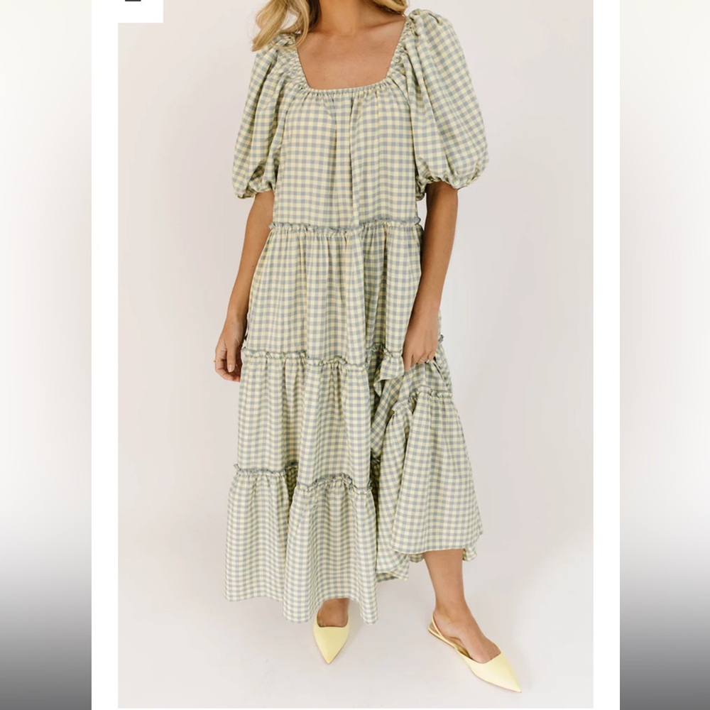 Shop Zoco daymaker dress — blue + yellow gingham